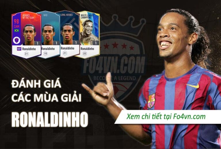 Đánh giá Ronaldinho qua các mùa giải